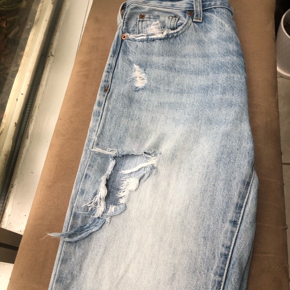 PISTOLA Charlie High Rise Straight Leg Jeans | Light Wash Denim | Size 25 - Picture 6 of 8